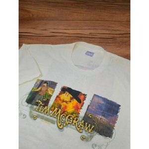 All Sport Events Shirt VTG Tim McGraw Country Tour Dates Music White 2XL Western